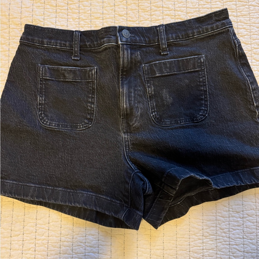 Madewell Black Jean Shorts